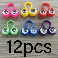 24pcs Big Eye Rings Eyeball Finger Puppets Interactive Party Favor
