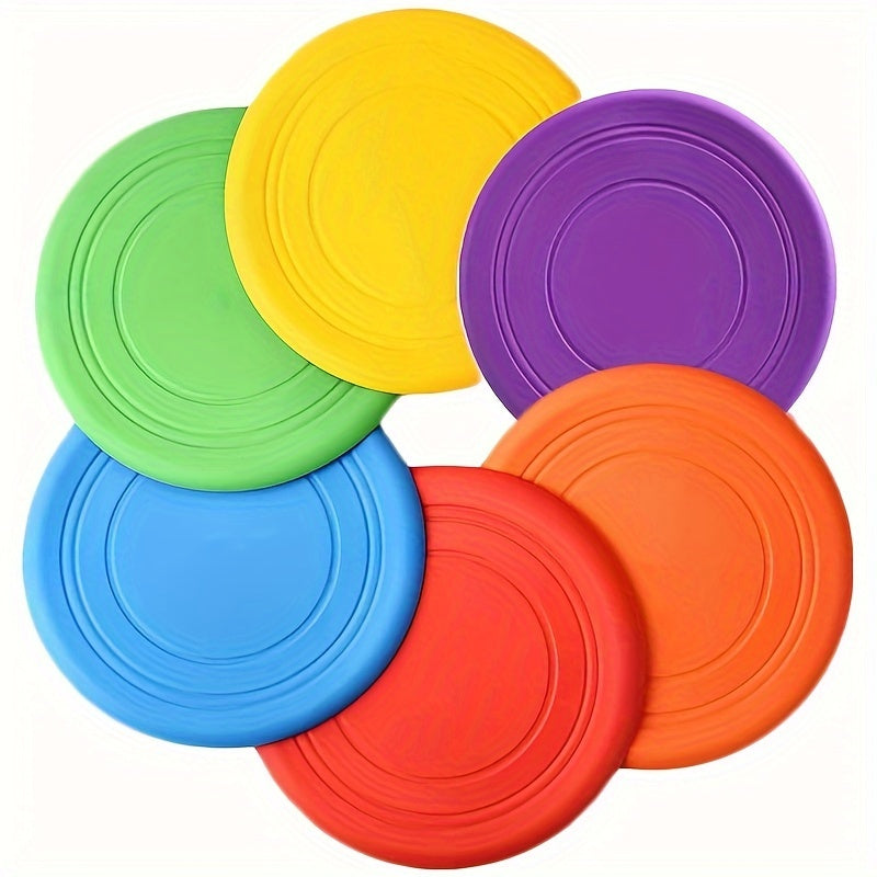 6pcs Colorful Silicone Flying Disc Outdoor Game Toy