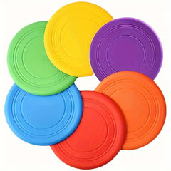 6pcs Colorful Silicone Flying Disc Outdoor Game Toy