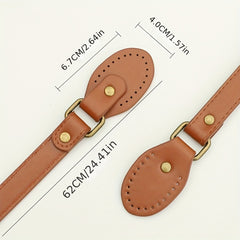 1pc DIY PU Leather Porous Threading Bag Handle