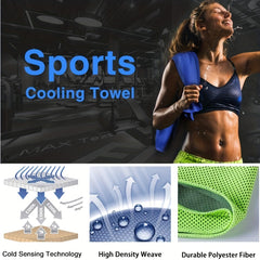 Cooling Towel Neck Wrap Instant Relief with 2 Pairs of Ice Silk Sleeves
