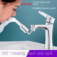 Kitchen Plastic Rotatable Faucet Sprayer Flexible Bathroom Tap Extender Adapter