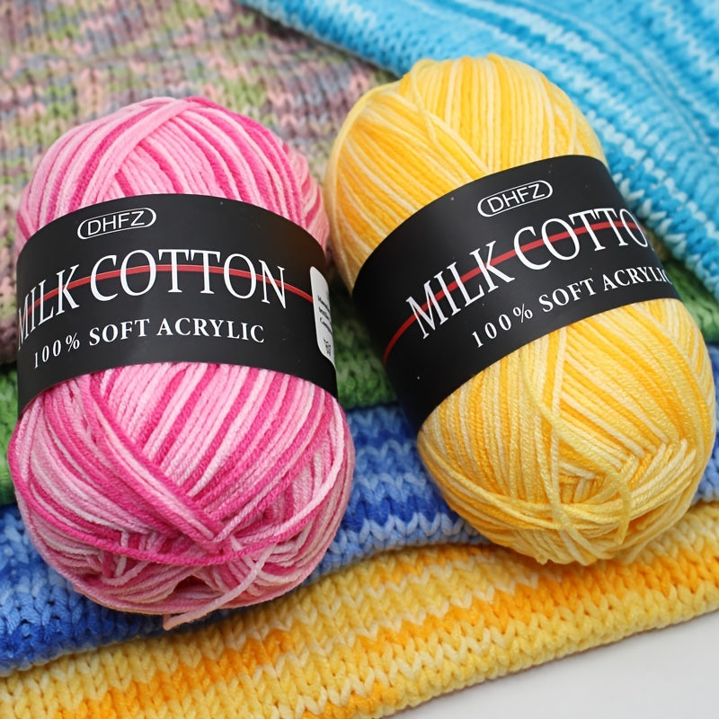 2pcs Gradient Soft Yarn for Crocheting and Knitting 164Yards
