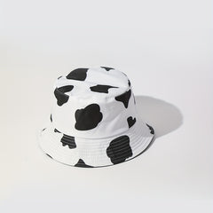 UPF50 Sunshade Bucket Hat With Panda Pattern Double sided Sun Hat