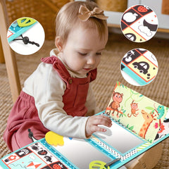 Double Sided Mirror Cloth Book for Kids - Sensory Toy with Animal & Shape
