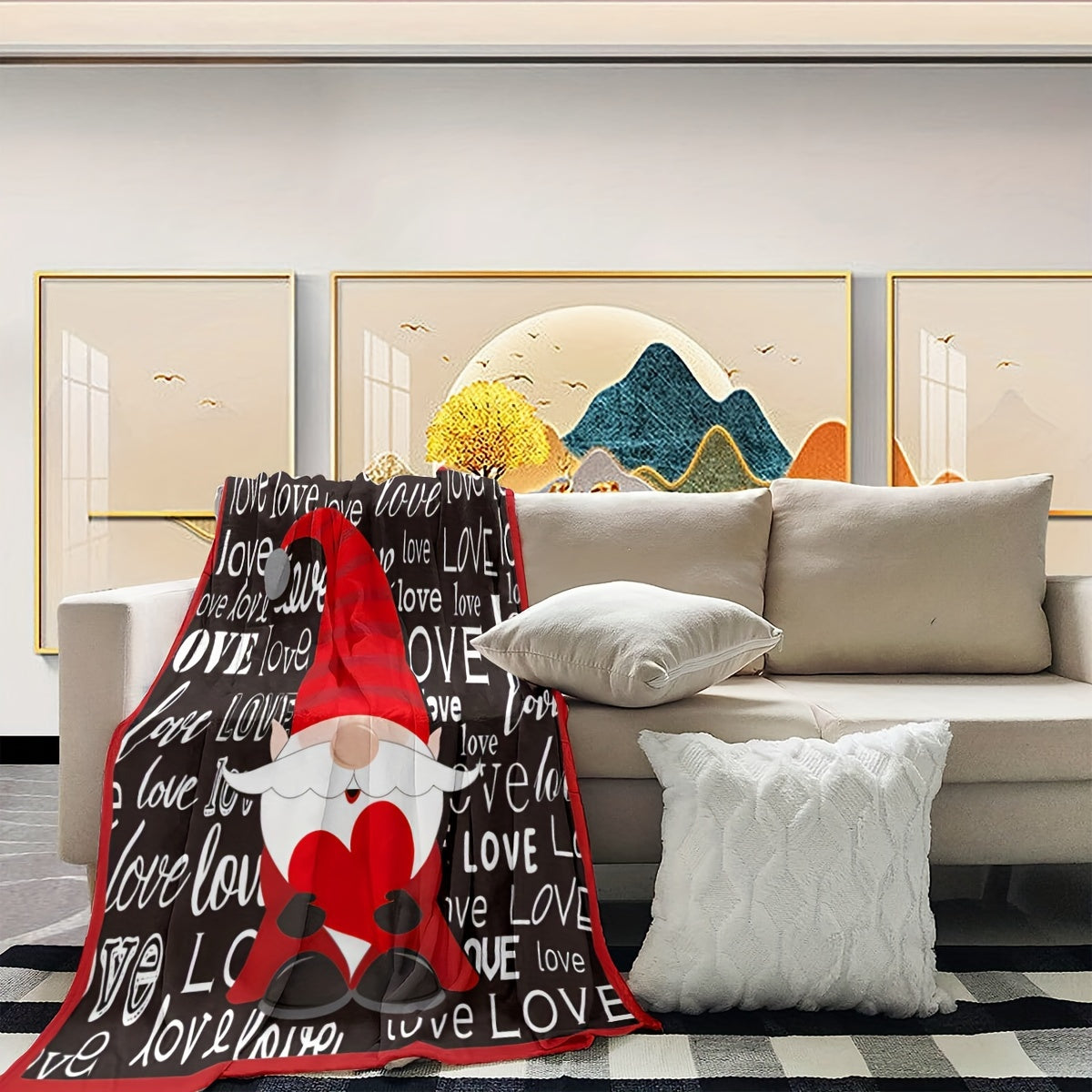 Digital Printing Soft Throw Blanket for Camping Holiday Gift