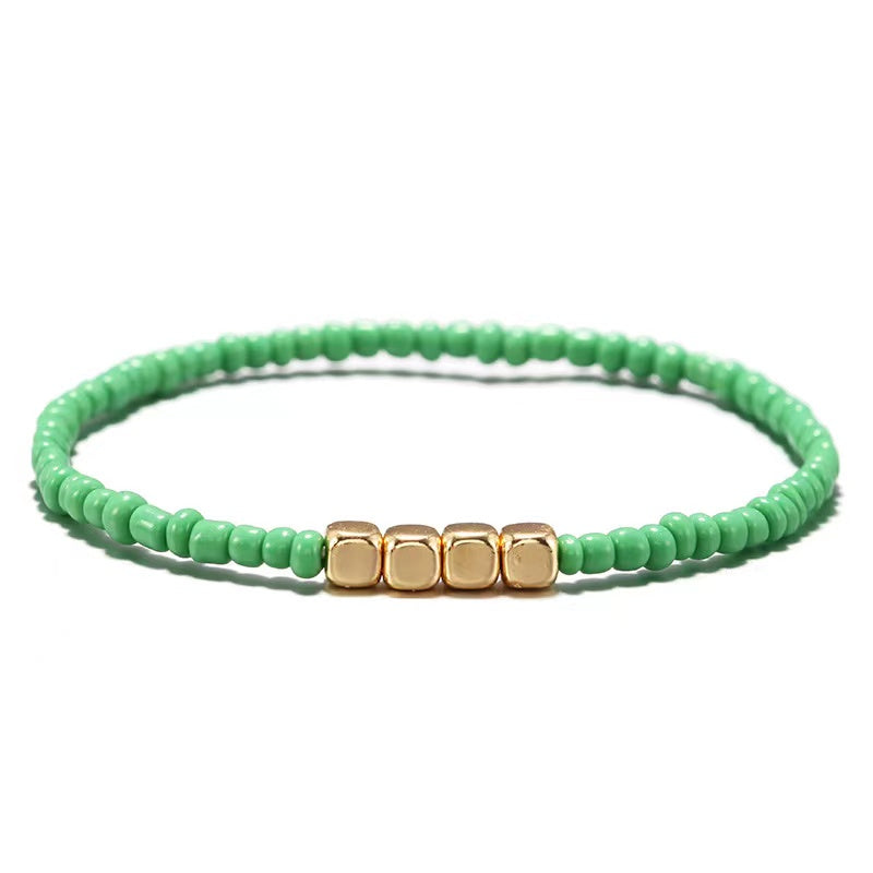 Boho Style Rice Beads Multicolor Bracelet