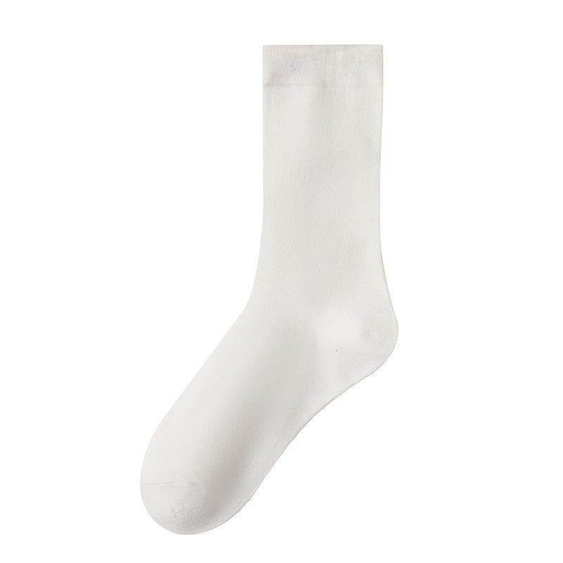 3 Pairs Solid Socks Comfy & Breathable Women's Stockings & Hosiery