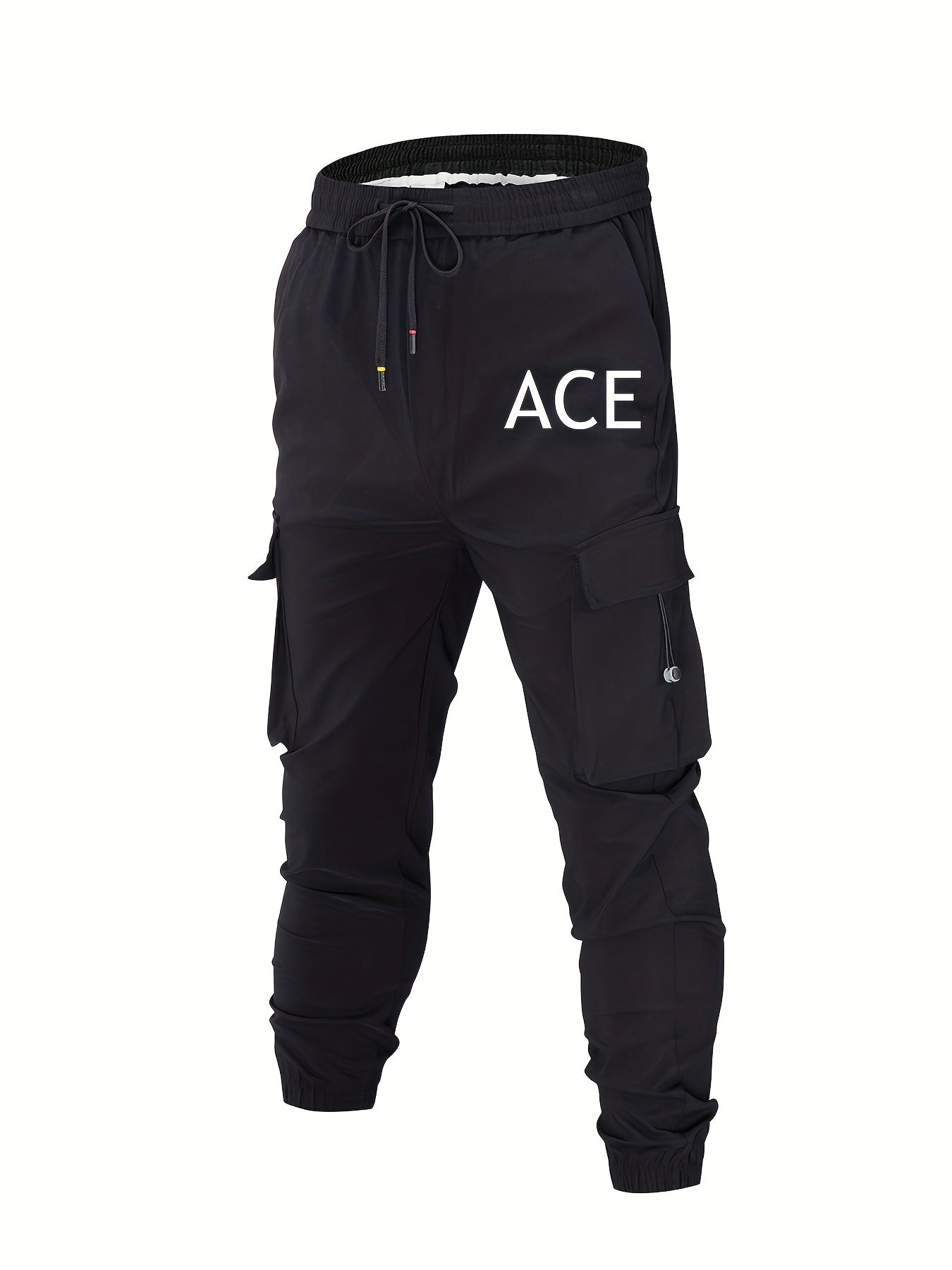 ACE Cotton Cargo Pants Men's Casual Drawstring Joggers