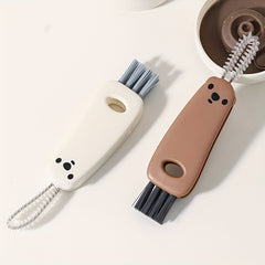 Portable Water Cup Cleaning Brush Mini Bear Cups Washing Brush