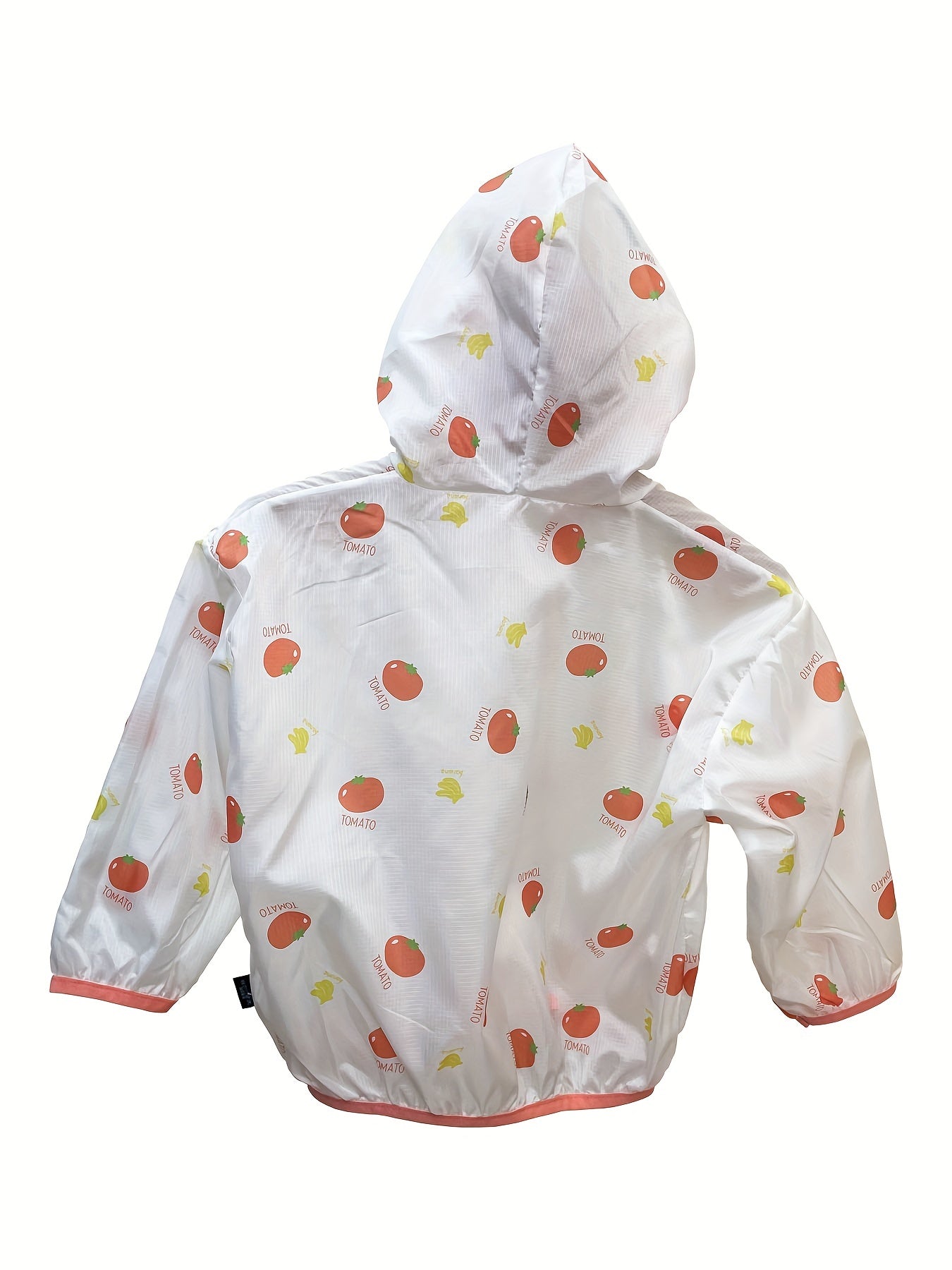 Kid's Hooded Sun Protect Jacket Happy Face Print Coat