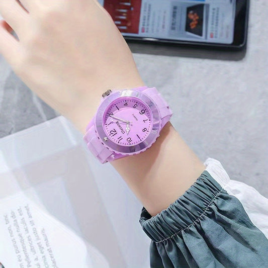 Colorful Student's Pointer Silicone Quartz Watch