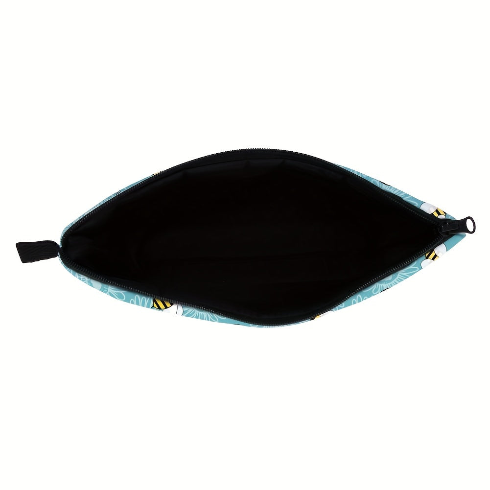 Women's Small Toiletry Bag Bee Design Makeup Pouch Travel Cosmetic Organizer