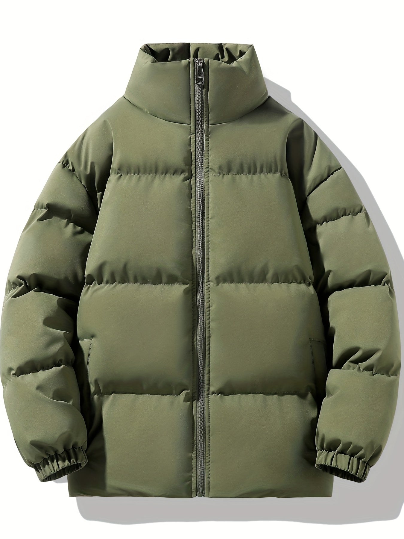Men's Lightweight Puffer Jacket Stand Collar Winter Warm Outerwear