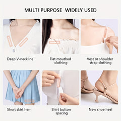 50pcs Invisible Anti-Slip Adhesive Stickers for Summer Clothes & Underwear