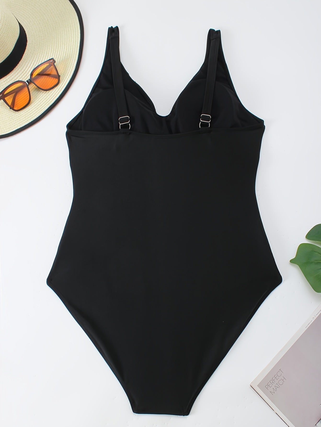  Ruched Cross Front One Piece Swimsuit Tummy Control