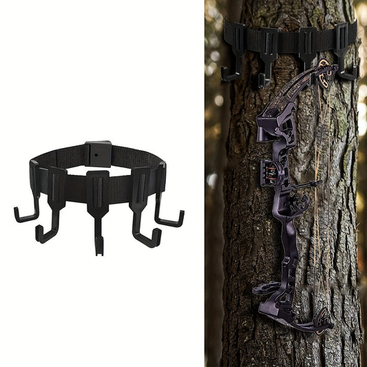 5-Hook Gear Hangers for Camping & Bow with Thickened Webbing