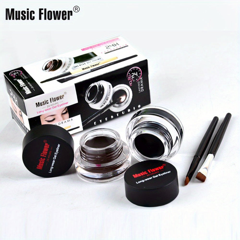 Waterproof Gel Eyeliner Cream Set with Brushes