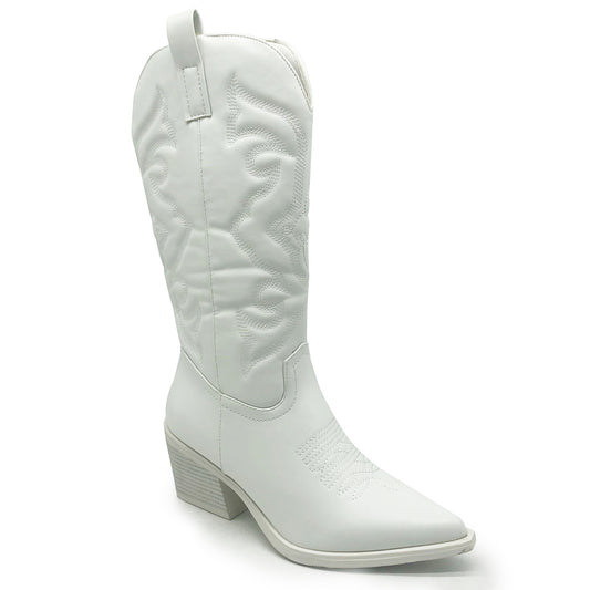 Western Style Mid Calf Boots for Women