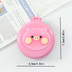 Cartoon Folding Airbag Comb With Mirror