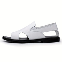 Men's Open Toe Leather Sandals Lightweight Non Slip Sandals