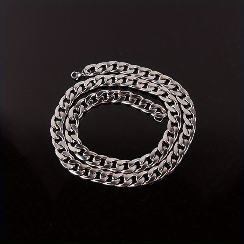 Stainless Steel Chain Necklace Hip Hop Cuban Neck Chain