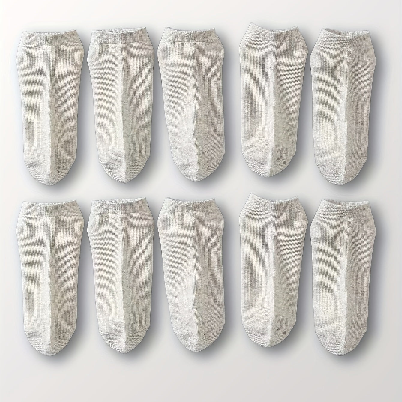 10 Pairs Low Cut Solid Socks Soft & Comfy Women's Stockings