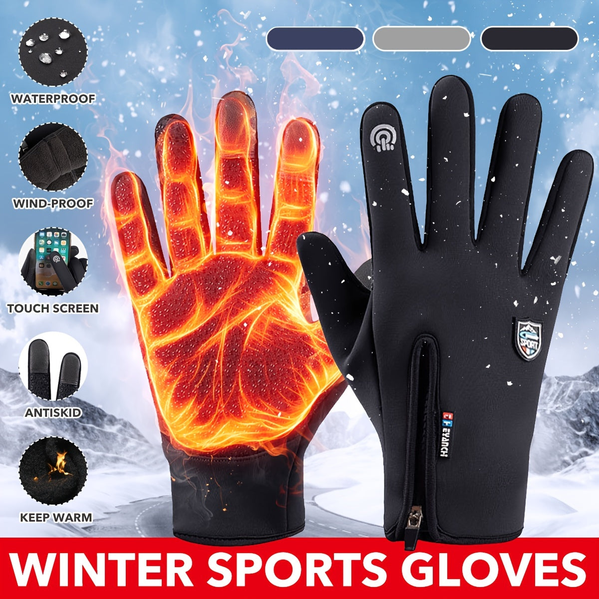 Men's Winter Spinning Finger Gloves