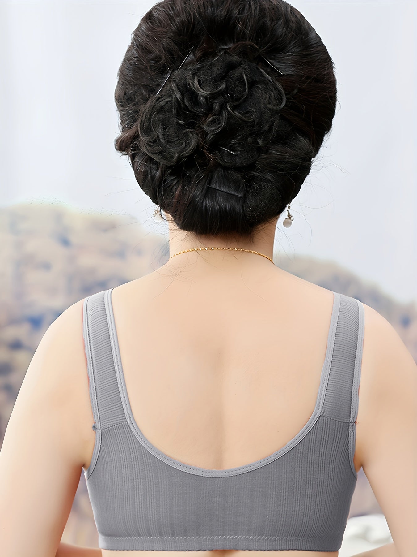 2pcs Front Buckle Wireless Bras Comfy & Breathable Push Up Bra