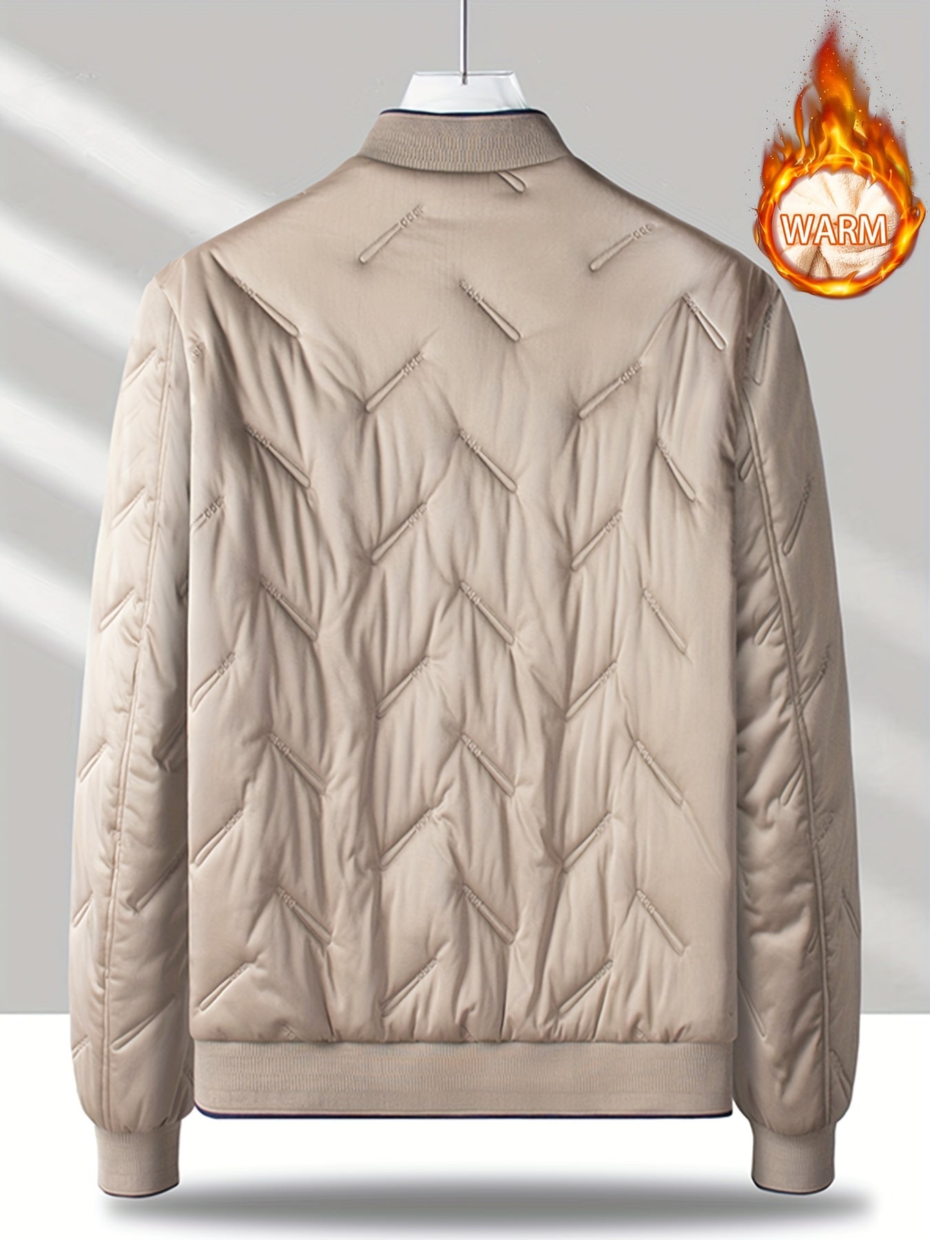 Men's Padded Outdoor Baseball Jacket for Autumn and Winter