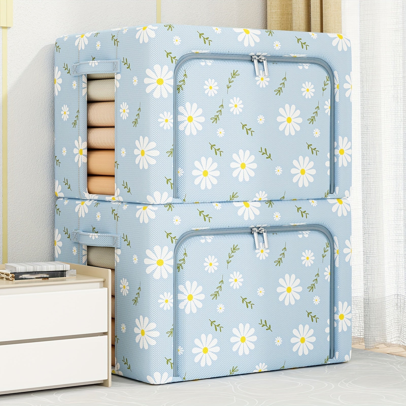 Foldable Clothes Storage Box Quilt Organizer Bag Extra Large Dustproof Bag