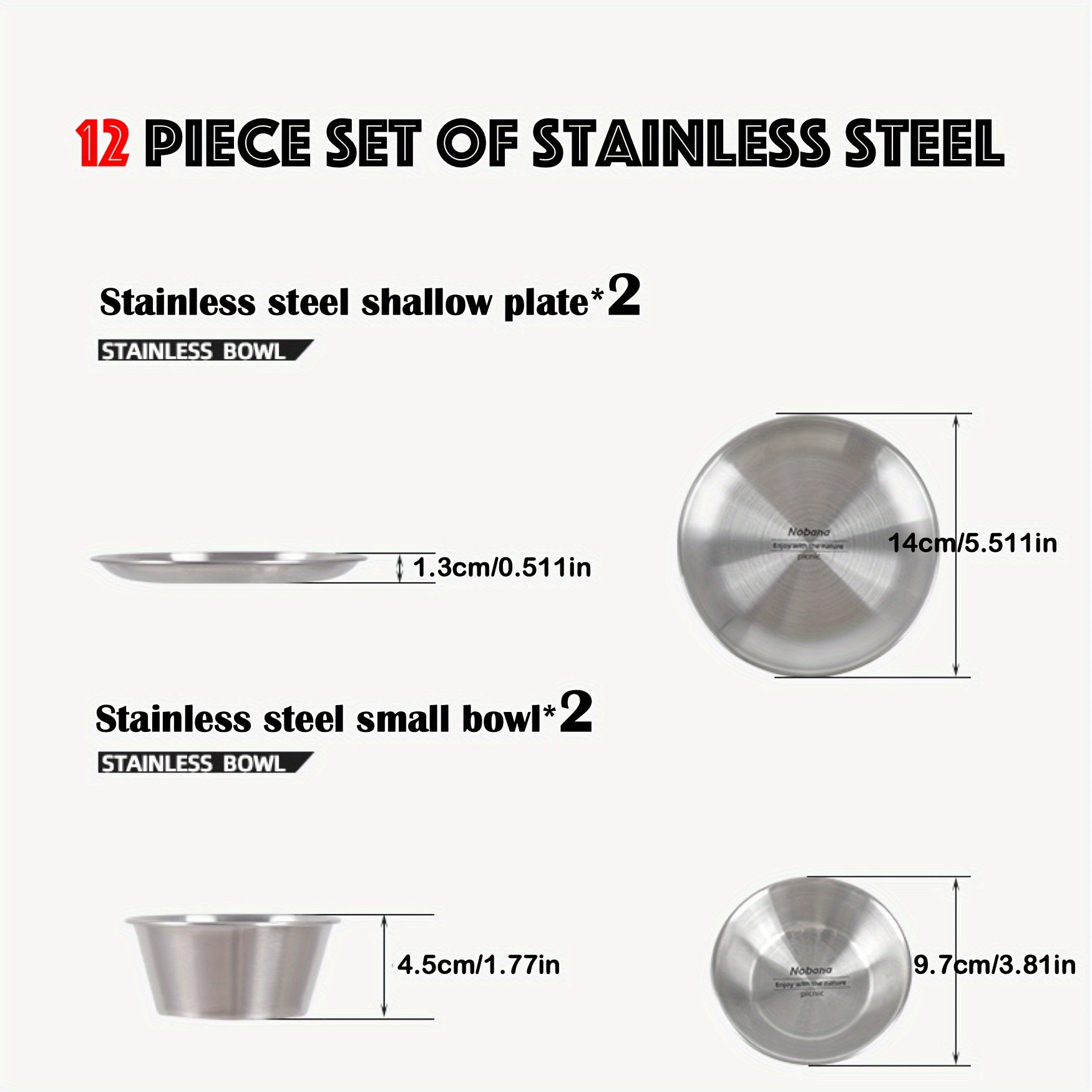 Ramadan Portable Camping Tableware Set with Storage Bag