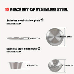 Ramadan Portable Camping Tableware Set with Storage Bag