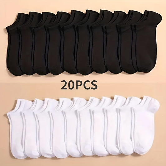 10 Pairs Casual Thin Breathable Low Cut Socks for Men & Women