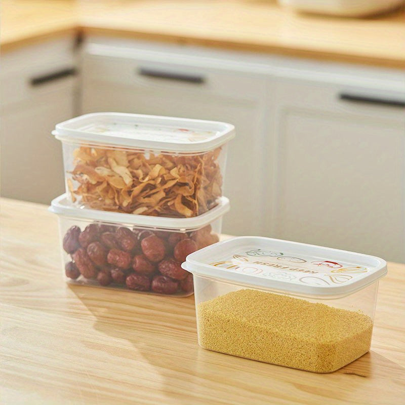 3pcs Kitchen Plastic Sealed Fresh keeping Box Set for Cereal Rice Pasta