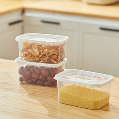 3pcs Kitchen Plastic Sealed Fresh keeping Box Set for Cereal Rice Pasta