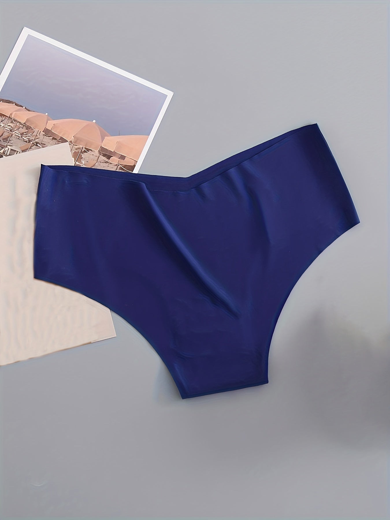 4 Pack Seamless Panties Sporty & Comfy Solid Brief Panties