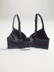 2pcs Solid T Shirt Bras Comfy Push Up Bra Women's Lingerie