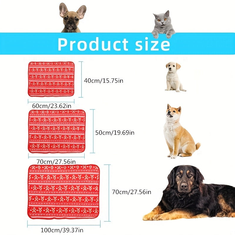 Cartoon Pattern Warm Pet Blanket Soft Dog Winter Blanket