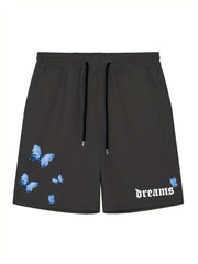 Men's Casual Solid Elastic Waist Drawstring Shorts for Summer