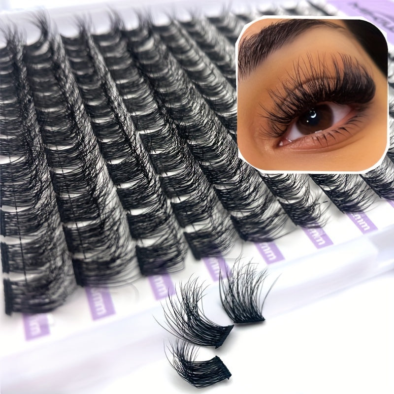 168pcs DIY Eyelash Extension Kit D Curl Volume Individual Lashes 8-16mm