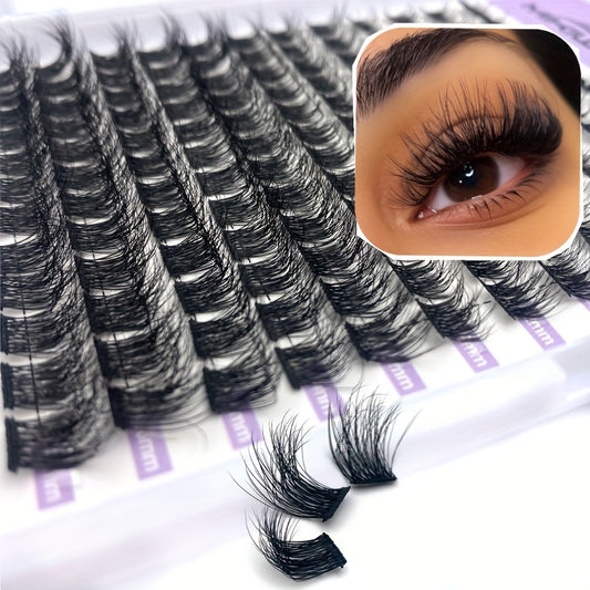 168pcs DIY Eyelash Extension Kit D Curl Volume Individual Lashes 8-16mm