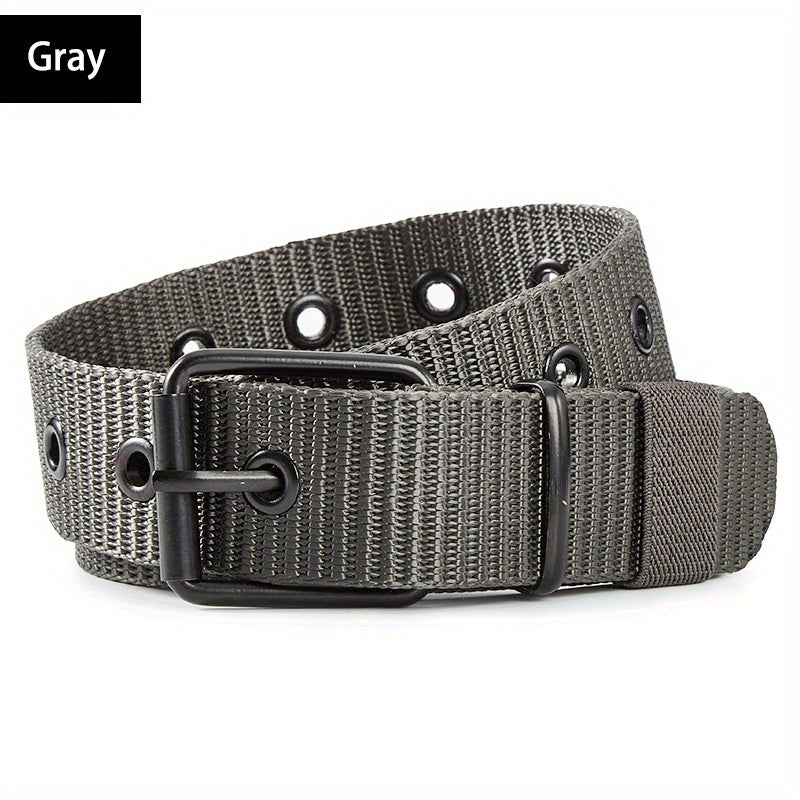 Canvas Belt Men's Needle Buckle Belt Punch Belt for Jeans