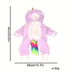 45 72 Cm Doll Wings Unicorn Tail Bodysuit Set Purple Rose Red Pink Multicolor