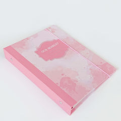 A5 Tie Dyed Splashed Ink Album 6 Rings Elastic Band No Paper