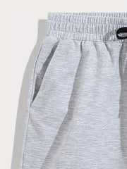 Men's Casual Green Stretch Knitted Cotton Shorts for Summer