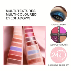 18 Colors Eyeshadow Palette Pearly Matte Shimmer Glitter Finish