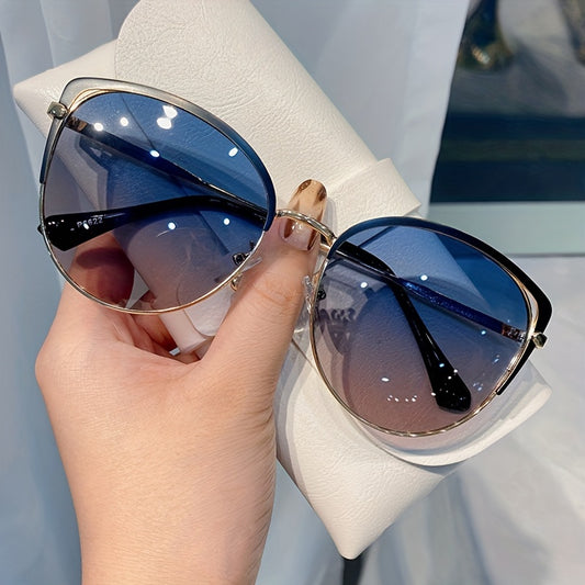 Ombre Cat Eye Sunglasses For Women Hollow Gradient UV400 Sun Shades Glasses