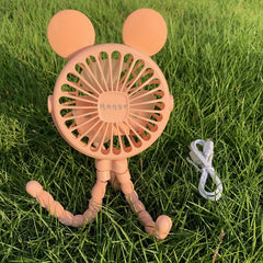 Round Ear Fan USB Rechargeable Portable Mini Fan