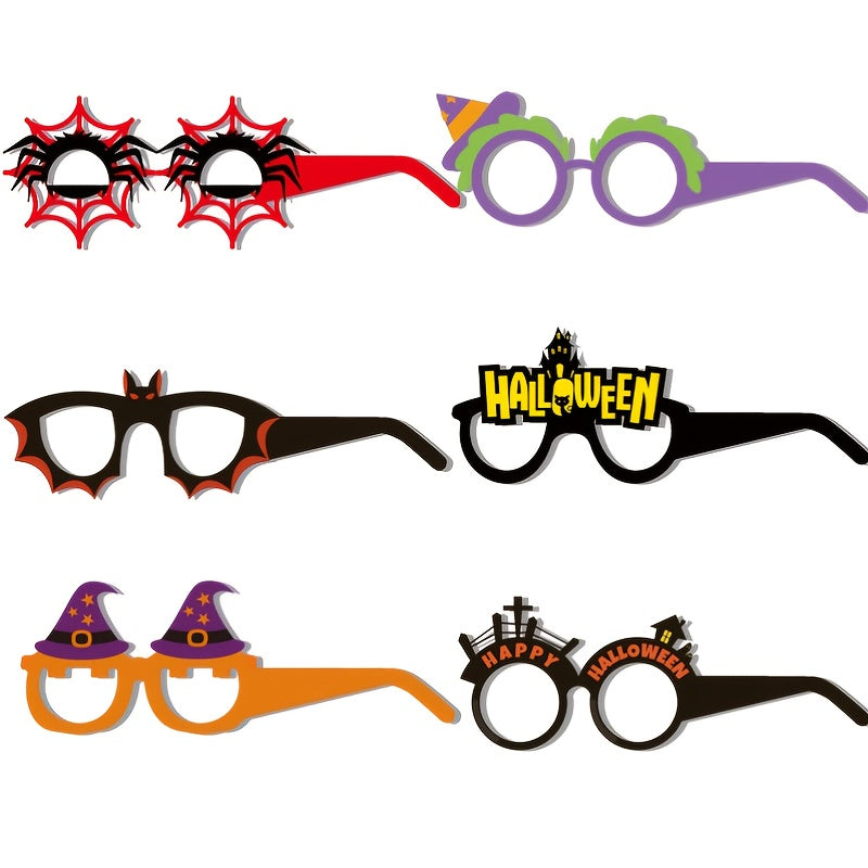 6pcs Halloween 3D Dress Up Glasses Spider Bat Witch Kids Photo Props